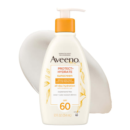 Aveeno Protect + Hydrate Sunscreen Lotion 12 fl oz front view