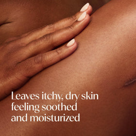 Aveeno Skin Relief Body Wash on a washcloth