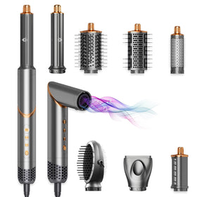 AVENHO 8-in-1 Hot Air Styler front view with attachments