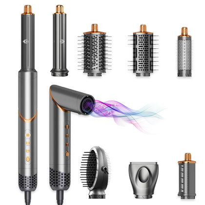 AVENHO 8-in-1 Hot Air Styler front view with attachments