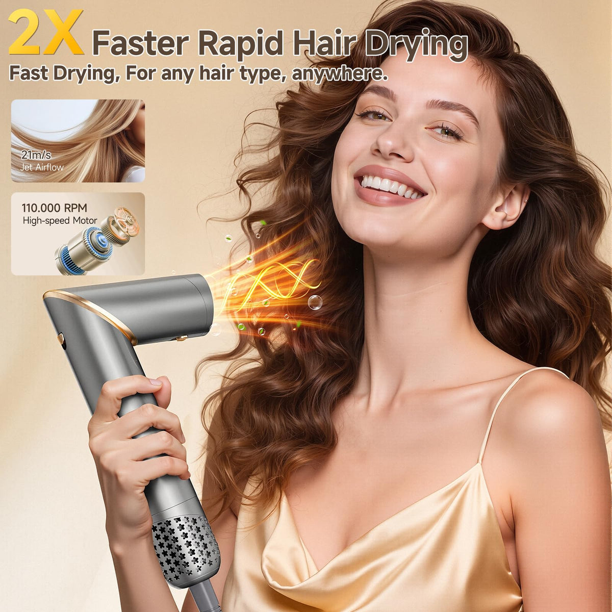AVENHO 8-in-1 Hot Air Styler with interchangeable brush heads