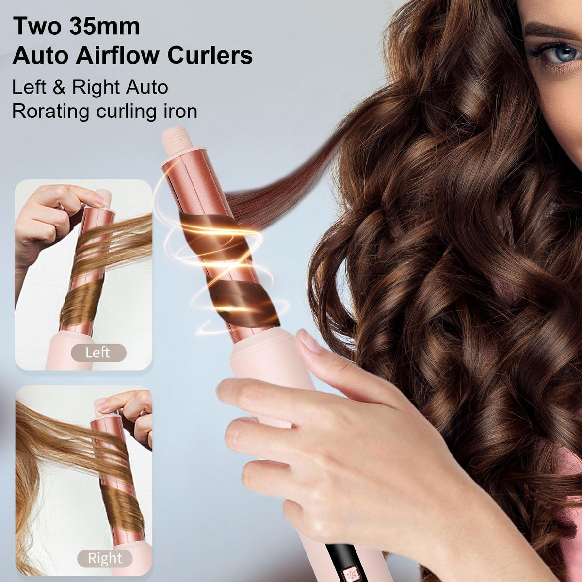AVENHO 9-in-1 tool with curling attachment in use