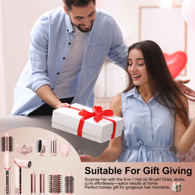 AVENHO 9-in-1 tool with user styling hair
