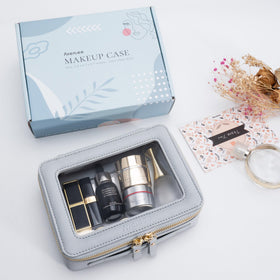 Aveniee Clear Makeup Bag on a travel surface
