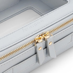 Aveniee Clear Makeup Bag Organizer Set displayed with makeup products