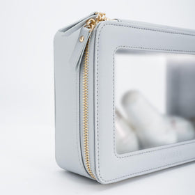Aveniee Clear Makeup Bag Organizer Set showing interior compartments