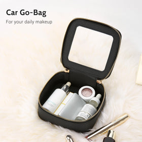 Aveniee Clear Makeup Bag Set displaying TSA-approved transparent design
