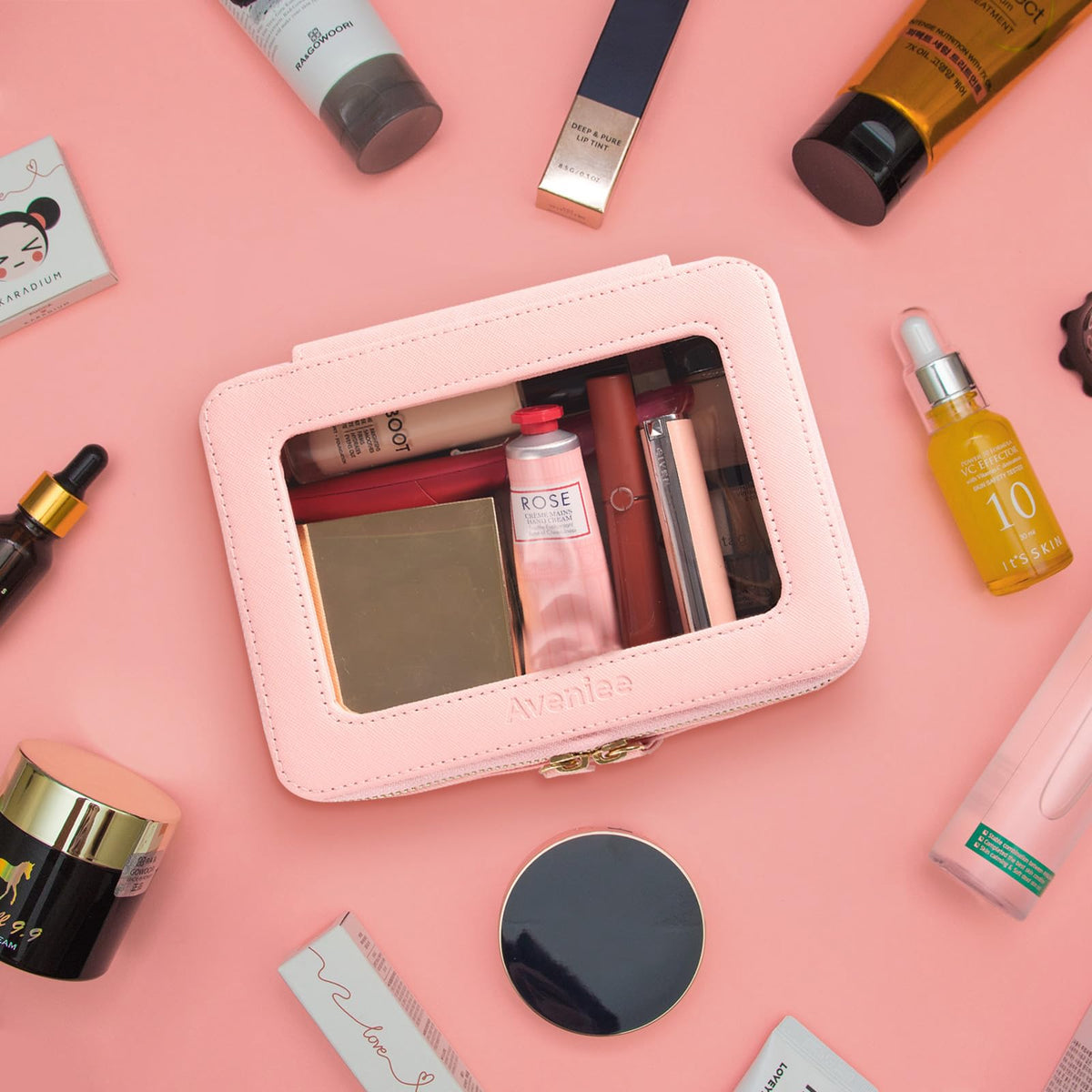 Aveniee Clear Makeup Bag Set neatly packaged