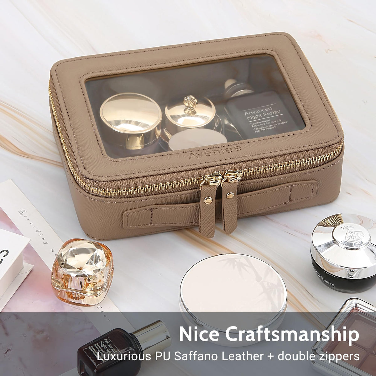 Aveniee Clear Makeup Bag Set packaging