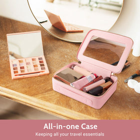 Aveniee Clear Makeup Bag Set with toiletries inside
