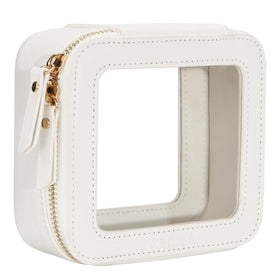 Aveniee Clear Makeup Bag with polished hardware and zippers