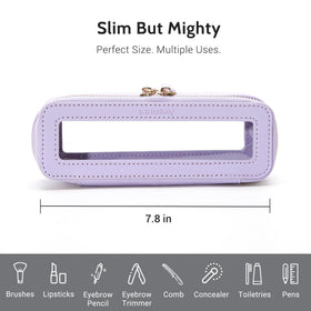 Aveniee Clear Makeup Brush Bag side view