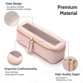 Aveniee Clear Makeup Brush Bag side view with brushes