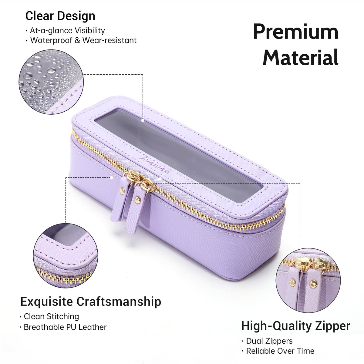 Aveniee cosmetic case in a travel setting