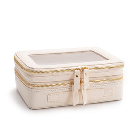 Aveniee Large Clear Makeup Bag packed for travel