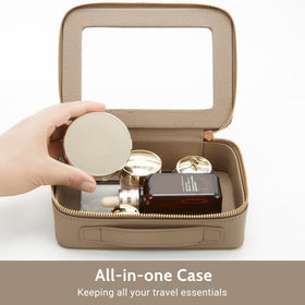 Aveniee Midi Makeup Bag with cosmetics inside