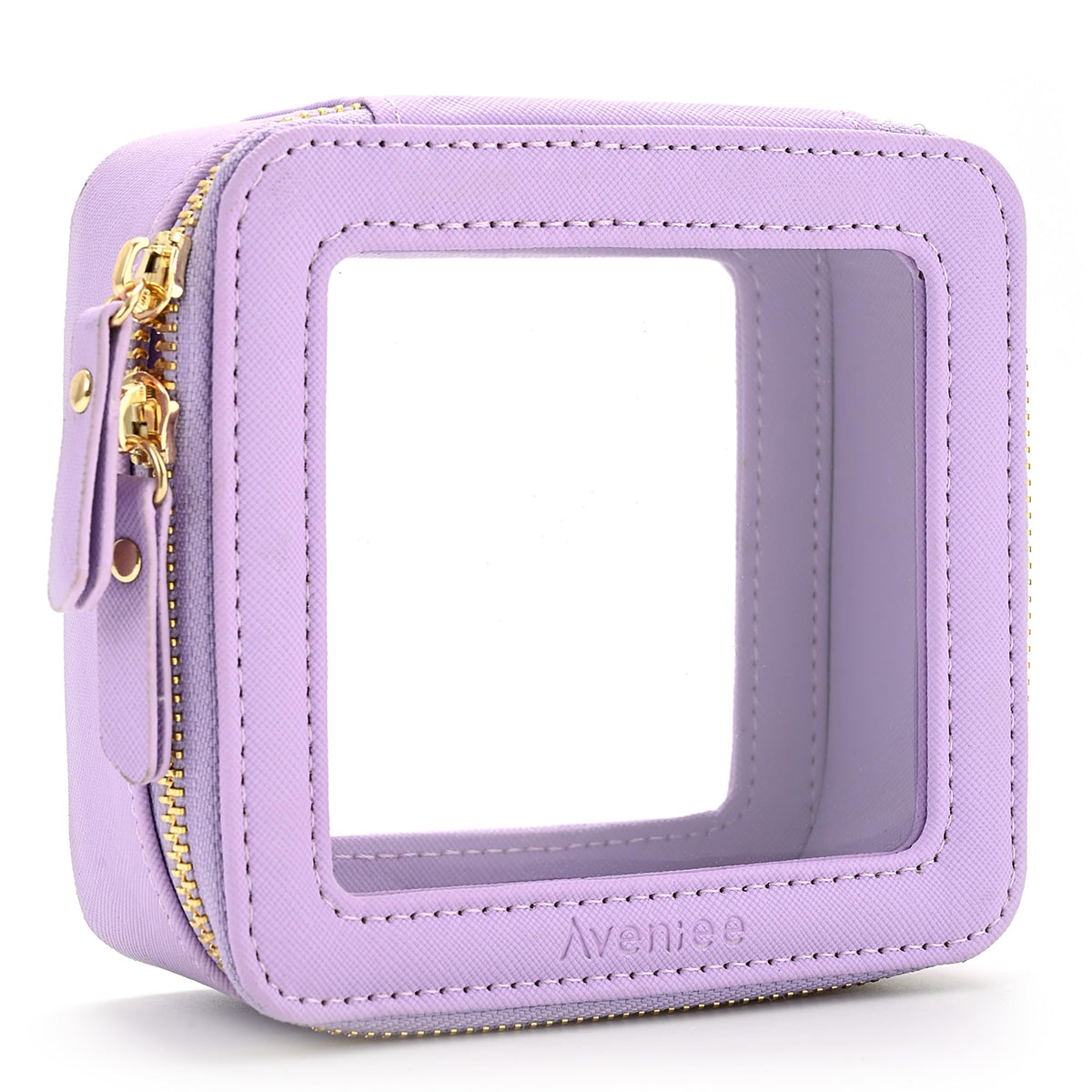 Aveniee Mini Clear Makeup Bag in lilac front view
