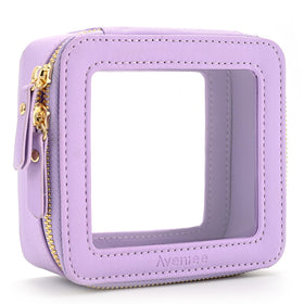 Aveniee Mini Clear Makeup Bag in lilac front view