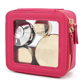 Aveniee Mini Clear Makeup Bag lifestyle shot on a bathroom counter