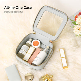 Aveniee Mini Clear Makeup Bag open showing contents