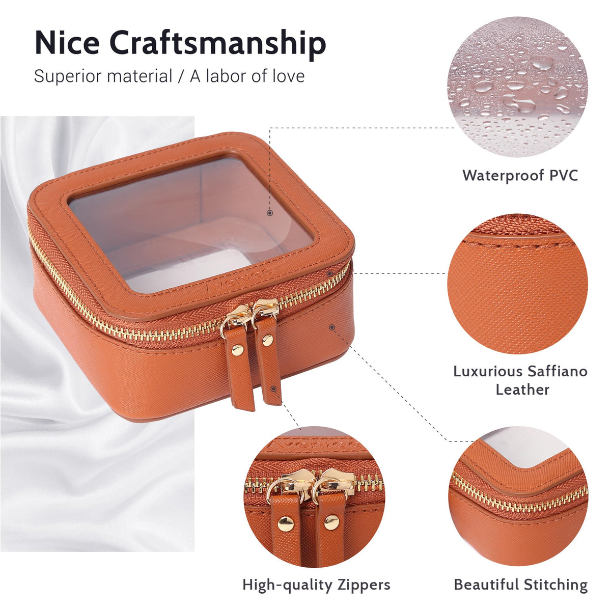 Aveniee Mini Clear Makeup Bag packed in gift box