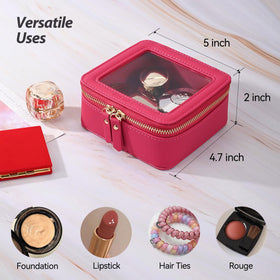 Aveniee Mini Clear Makeup Bag side view showcasing zipper