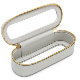 Aveniee Slim Clear Makeup Brush Bag in Grey front view