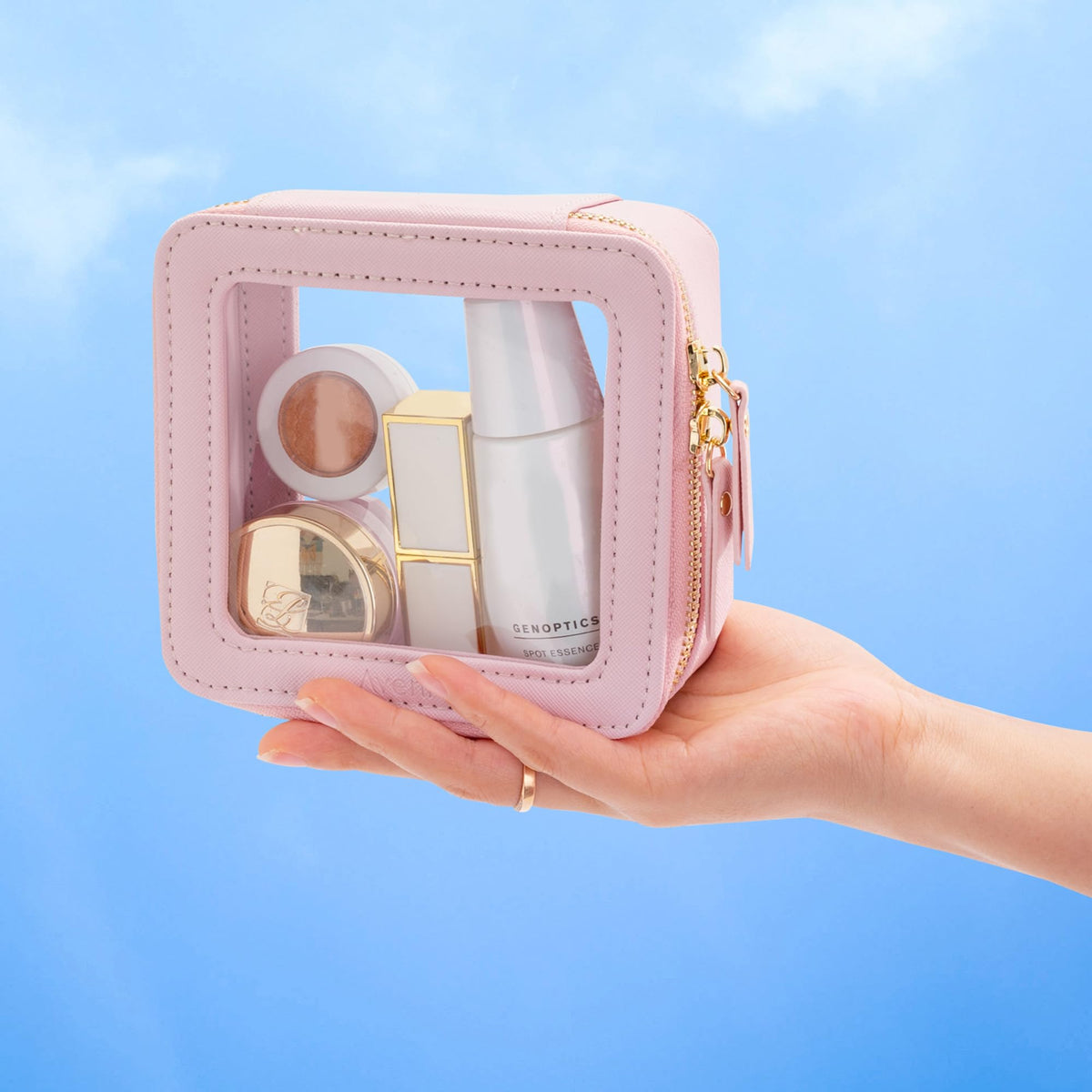 Aveniee Small Clear Makeup Bag packaged in box