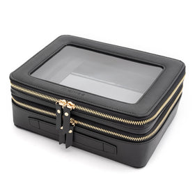 Aveniee XL Clear Makeup Organizer front view in black