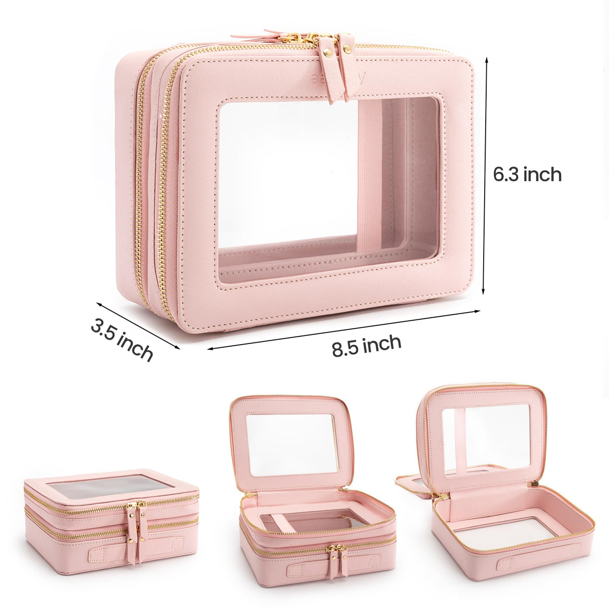 Aveniee XL Clear Makeup Organizer showing double layer design