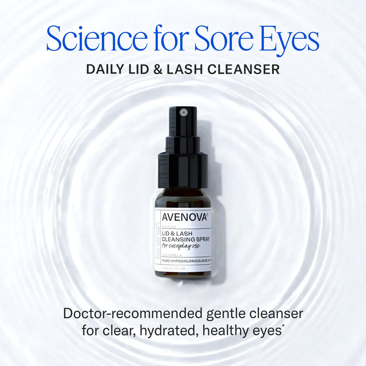 Avenova Eyelid Spray Cleanser 20ml bottle with cap