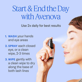 Avenova Eyelid Spray Cleanser 20ml packaging details