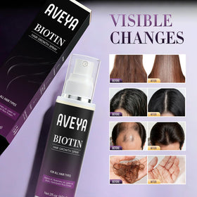 AVEYA Hair Growth Spray 60ml in lifestyle setting
