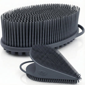 Avilana Body Scrubber and Face Brush Set front view