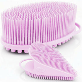 Avilana Premium Body Scrubber and Face Brush Set front view