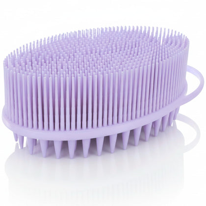 Avilana Scalp Massager Shampoo Brush front view in blue