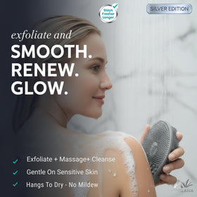 Avilana Silicone Body Scrubber gentle bristles