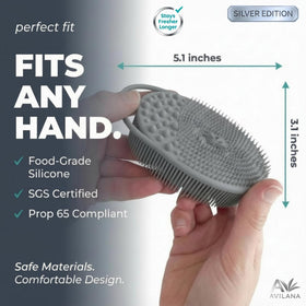 Avilana Silicone Body Scrubber in shower setting