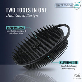 Avilana Silicone Body Scrubber in use during a shower
