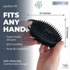 Avilana Silicone Body Scrubber packaging display