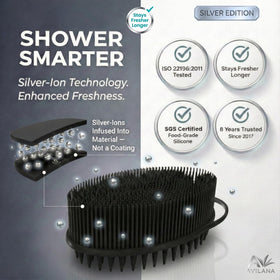 Avilana Silicone Body Scrubber with ergonomic grip