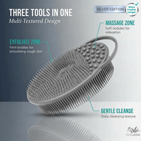 Avilana Silicone Body Scrubber with soft rounded nubs