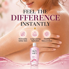 AVON Skin So Soft Bath Oil with essential bath accessories