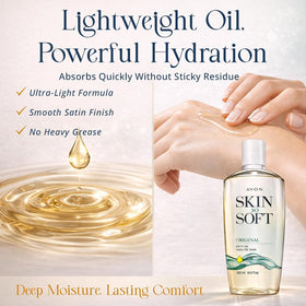 AVON Skin So Soft Original Bath Oil 16.9 oz bottle with cap