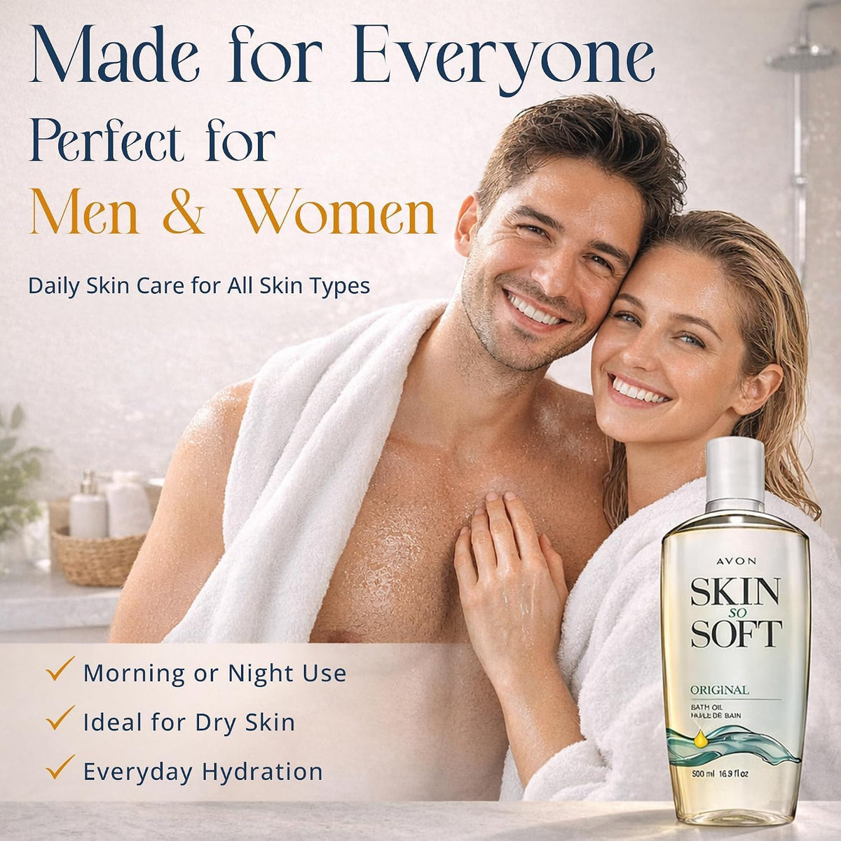 AVON Skin So Soft Original Bath Oil 16.9 oz packaging