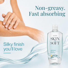AVON Skin So Soft Original Bath Oil application on skin