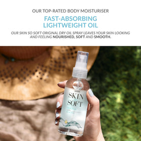 AVON Skin So Soft Original Dry Oil Spray back view with ingredients