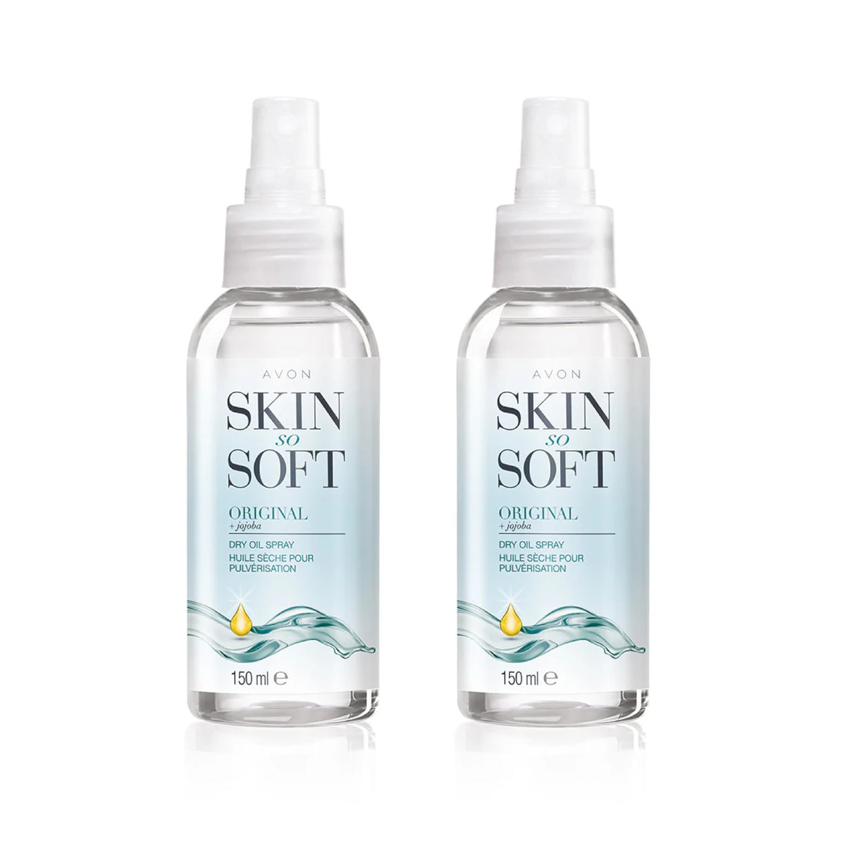 AVON Skin So Soft Original Dry Oil Spray front view with packaging