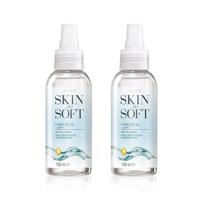 AVON Skin So Soft Original Dry Oil Spray front view with packaging