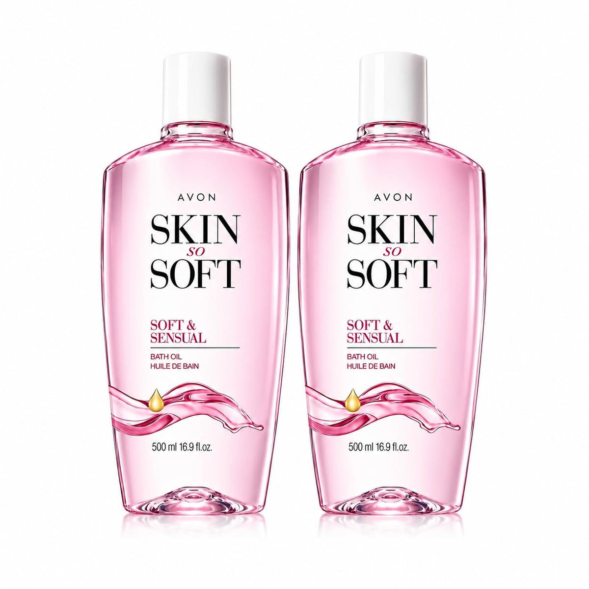 AVON Skin So Soft Soft & Sensual Bath Oil 16.9 oz front view